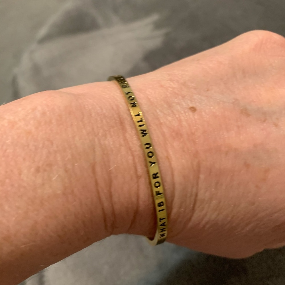 Mantra Bracelet, gold tone